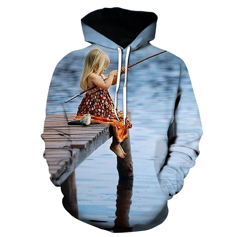 

3D Hoodie Men and Women Trendy Outdoor Fishing Camping Hunting Unisex SweatshirtUndershirt with hood Oversized shirt men XXS-6XL