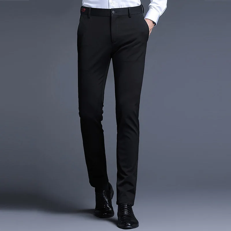 

Мужской костюм, брюки, весна и лето, мужские нарядные брюки, деловые, офисные, эластичные, устойчивые к морщинкам, большие размеры, Классичес...