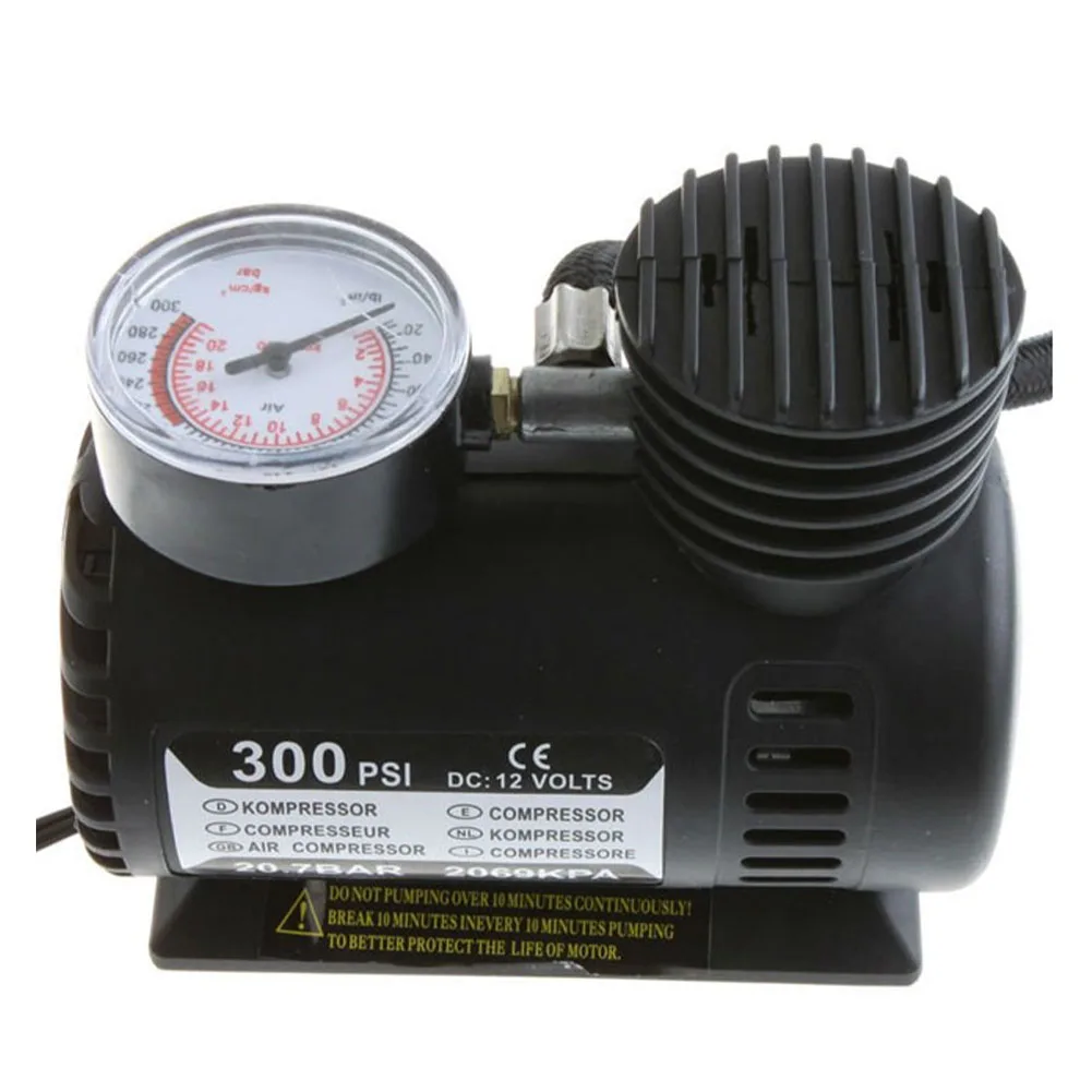 

Mini Electric Car Hand Tool 12V Portable Professional Practical Maintenance 300 PSI Tire Infaltor