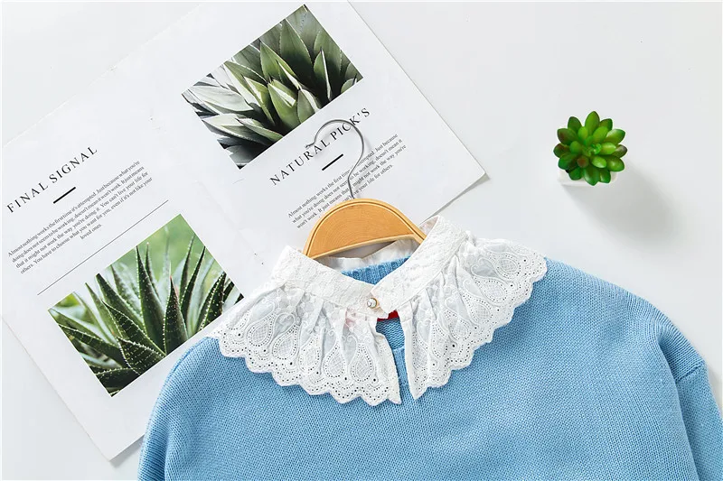 Linbaiway женский кружевной воротник с лацканами-Имитация белый ажурный ложный