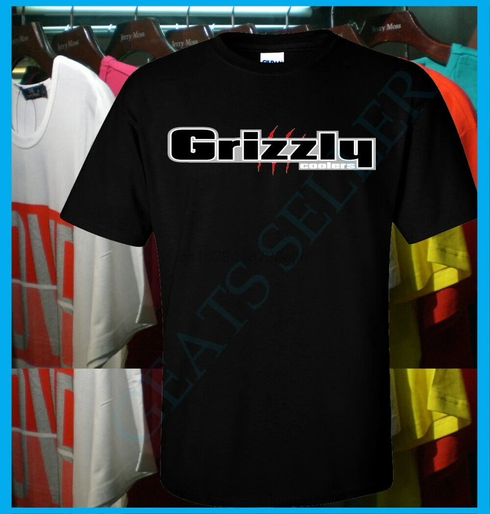 Новые Гризли охладители логотип Футболка S-2XL рыбацкие Охота Кемпинг | Мужская