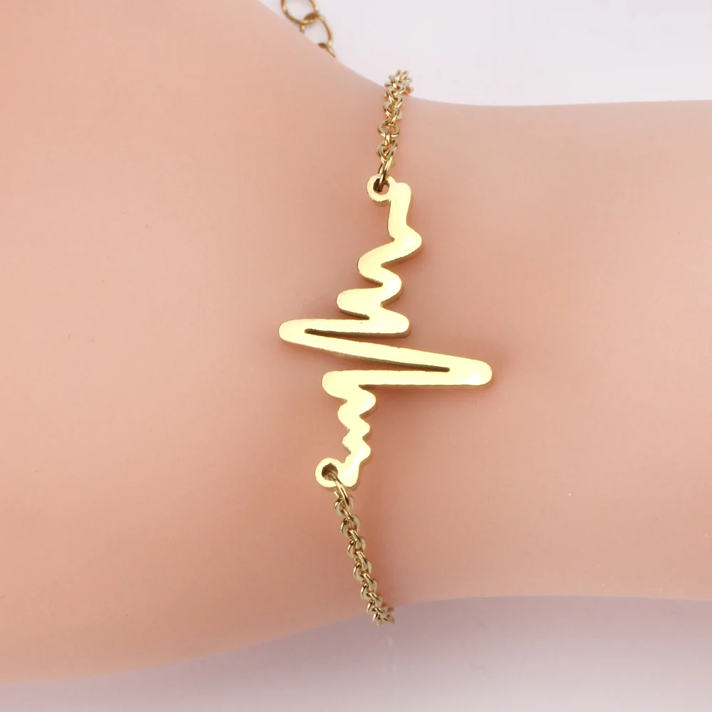 LUXUKISSKIDS New Unisex Stainless Steel Bracelet For Men Women Female Bracelets &amp Bangles Gold Vacuum color Friendship | Украшения и