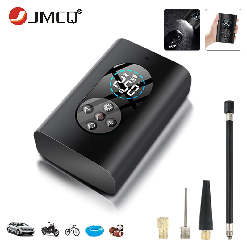 

JMCQ Portable Car Air Compressor Wireless Tire Inflator Air Pump 150PSI Auto Electric Air Pump For Car Motorcycle Bicycle Balls