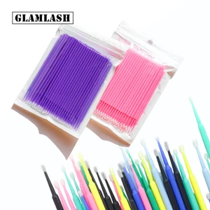 100 шт.упак. прочные одноразовые Микро Кисти для макияжа для наращивания ресниц клеевая кисть для Ресниц Микро-аппликаторы палочки инструменты для макияжа