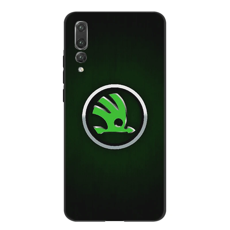 B9 Desxz Silicone Phone Case For Huawei Y5 Y6 Y7 Y9 Prime Mate 10 Nova 2i 2 3 3i 4 Pro Lite Bag Cover Skoda Car Logo Bag - Цвет: B9