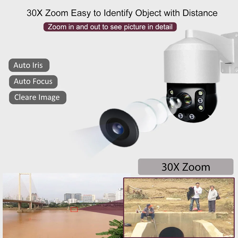 Камера видеонаблюдения 1080P 3G 4G беспроводная 2 МП SIM карта Wi Fi внешняя PTZ HD IP ИК 100 м 30