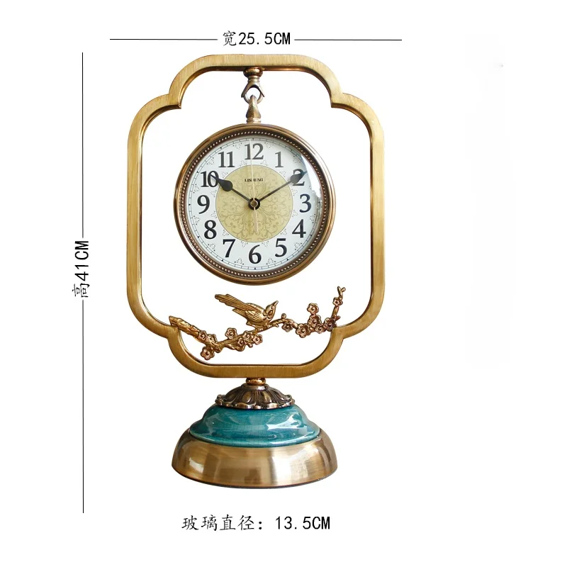 

Living Room Fashion Table Clock Electronic Retro Metal Standing Watch Desk Large Creative Relogio Digital Mesa Office Clock