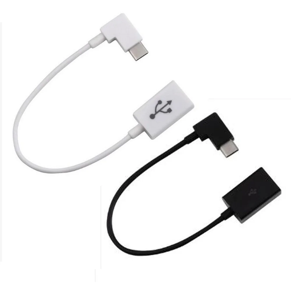 

High quality Elbow black white 0.1M USB3.1 Type C male to female USB 2.0 OTG phone U-Disk Mouse data transfer cable