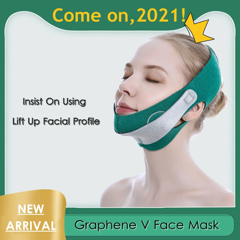 

Full Cover V Face Strap Lift Belt Facial Shape Line Chin Cheek Lifting Bandage Graphene V Face Skin Care Anti Wrinkle Bandage