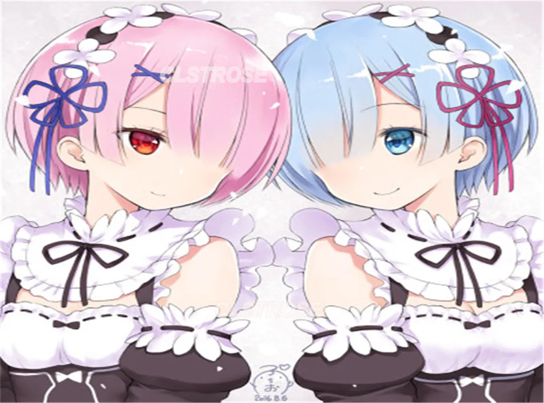 

Anime Figure Diamond Painting Square 5D Diy Red Blue Short Hair Girl Can Customize Home Wall Decoration for Bedroom and Living