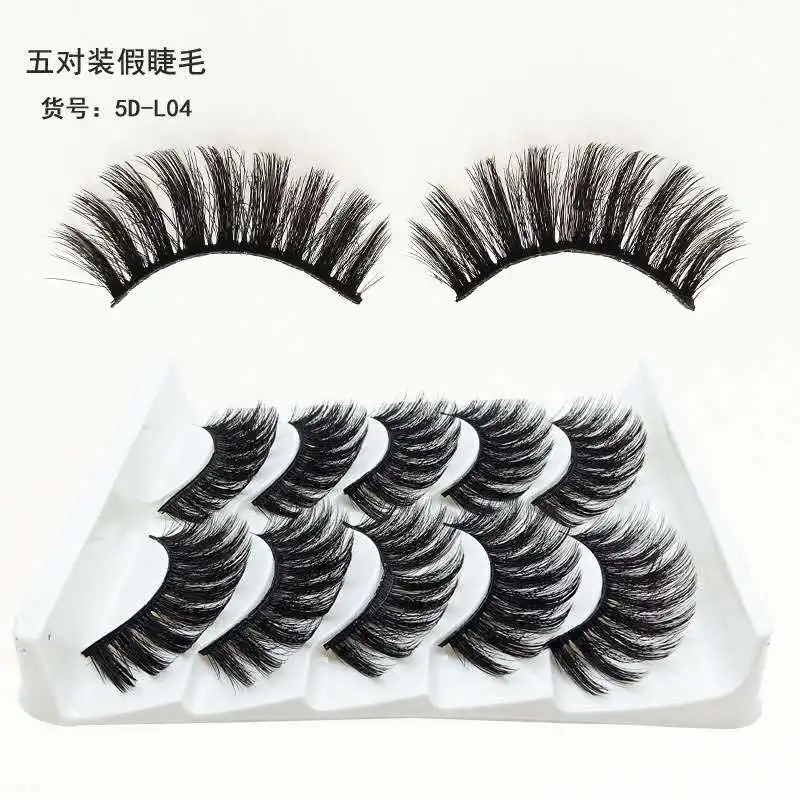 

5 Pairs 3D Mink Eyelashes Natural False Eyelashes Lashes Soft Fake Eyelashes Extension Makeup Tools Wholesale Mink Hair 1000