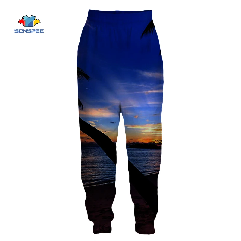 

SONSPEE Summer Beach Party Casual Streetwear Novelty Long Pant Unisex 3D Print Adult Trousers Fashion Harajuku Men Sweatpants