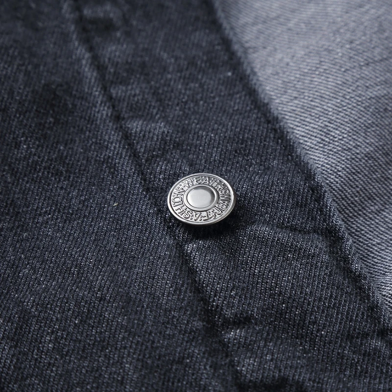 

5XL 6XL 4XL 2020 Spring New Big Size Men's Casual Denim Jacket Fashion Smoke Gray Lapel Jean Coat Male Brand Clothes