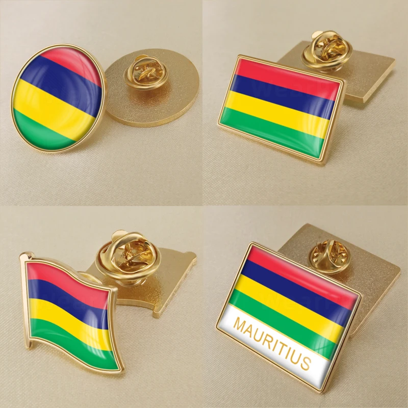 Герб Маврикия карта флаг Национальная эмблема брошь значки нагрудные знаки |