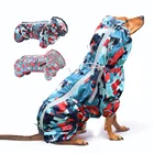 Водонепроницаемый плащ для собак с капюшоном камуфляжного цвета для домашних животных для щенков дождевые куртка непромокаемая одежда для собак пончо Одежда для маленьких, средних и больших собак