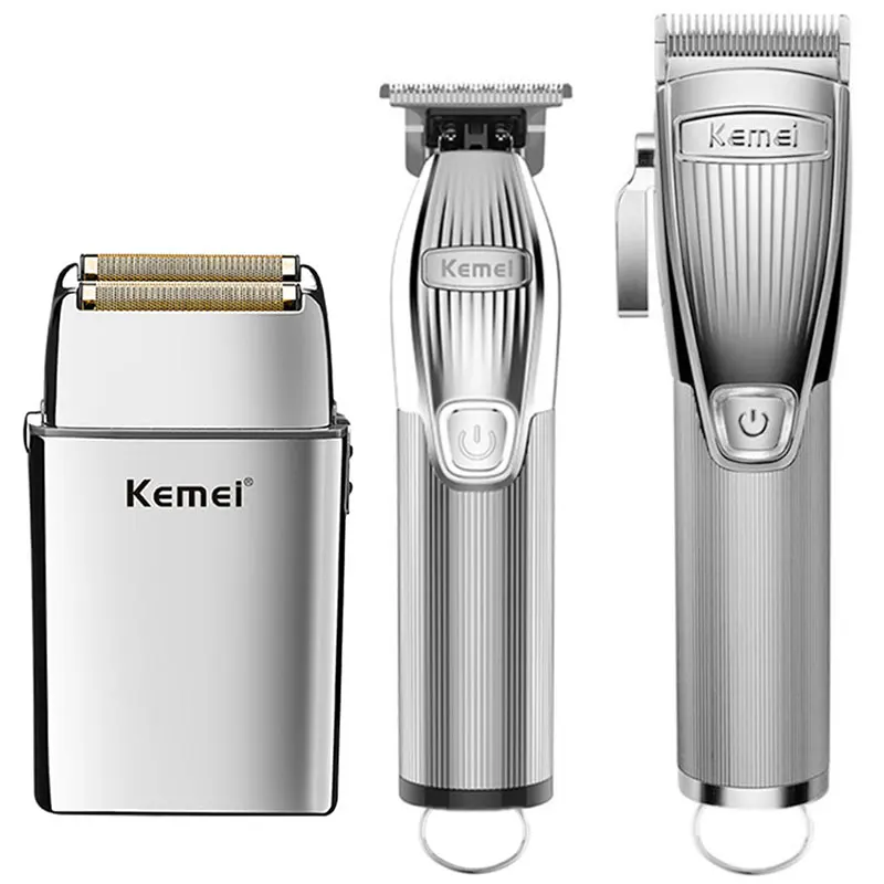 

Original kemei professional cordless rechargeable hair trimmer for men electric hair clipper hairdressing beard grooming shaver