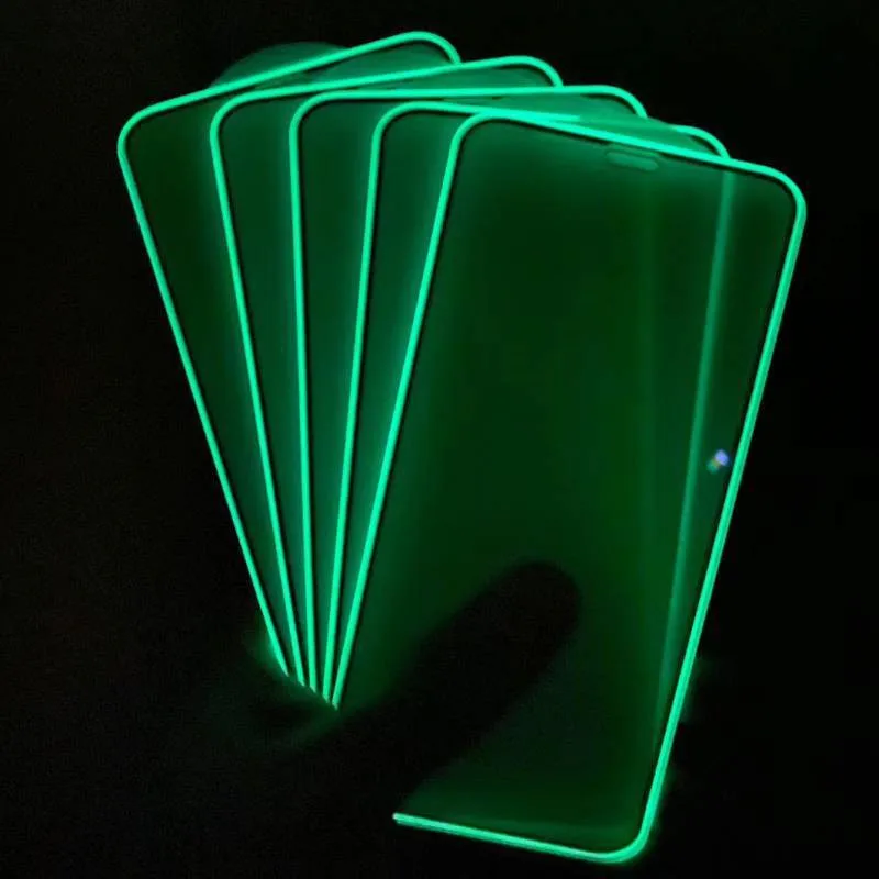 

Glowing Luminous Screen Protectors Tempered Glass for Iphone 12 11 Pro Max 12Mini XR X XS 7 8 Plus SE 2020 Protective Glass