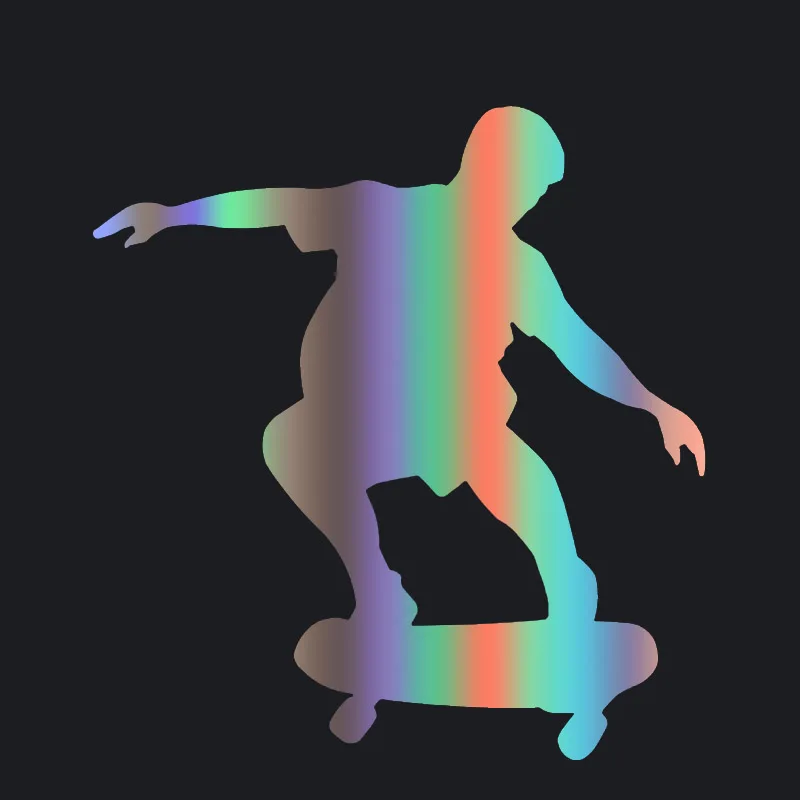 CS 1770# отражающий наклейки на авто Мальчик скейтбординг водонепроницаемые машину