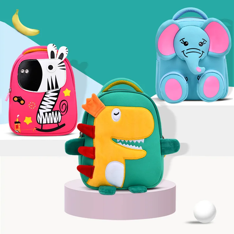 Cartoon Anti-lost Kindergarten School Bag for Baby Baby Girl Kid 3D High-grade Mochila Boy Dinosaur Monkey Waterproof Backpack
