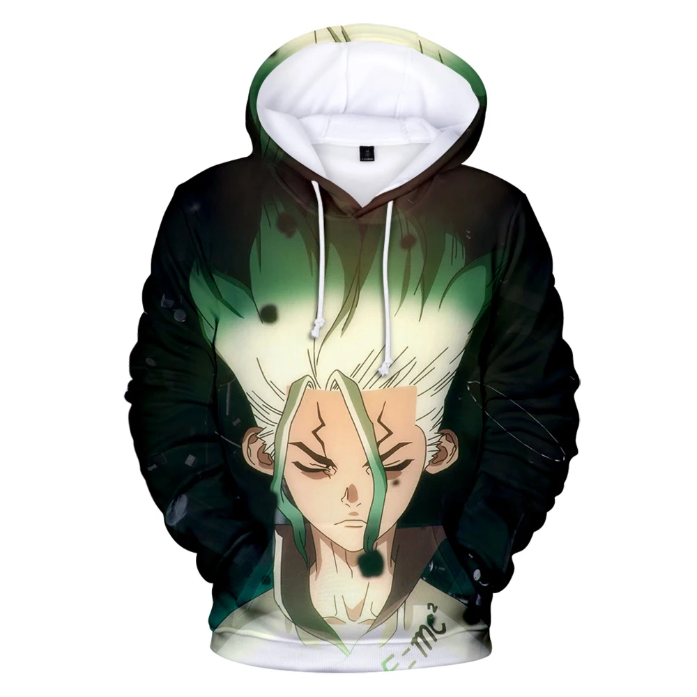 

3D print Dr stone Printing Hoodies Anime cosplay Dr stone Hoodie sweatshirt hit hop Cartoon Teenage mens clothing