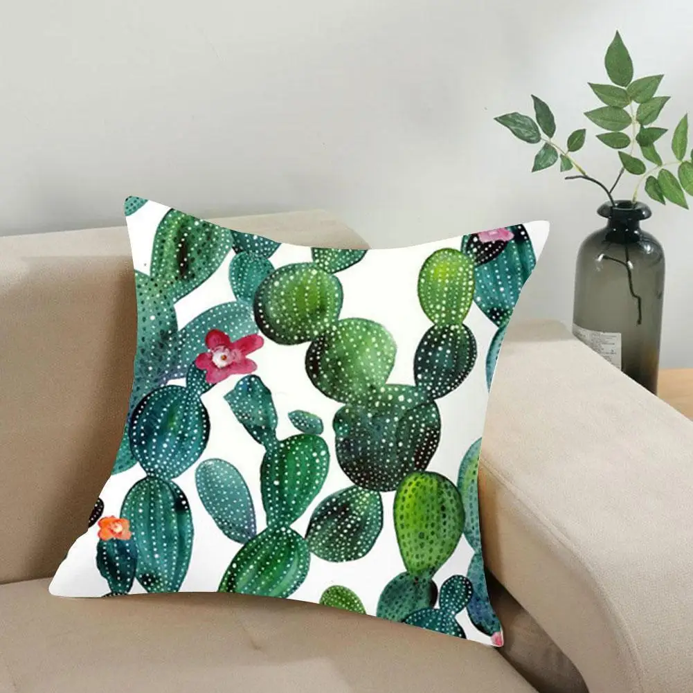 

Nordic Style Ins Fresh Pillow Case Cushion Cover Modern Cover Sofa Plants Plants Lumbar Green Pillowcase Throw Cushion Cush G6K9