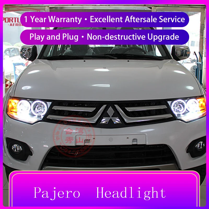 Налобный фонарь с ангельскими глазами для Mitsubishi Pajero Sport Montero Nativa dacccfl 2009 2010 2011 2012 2013