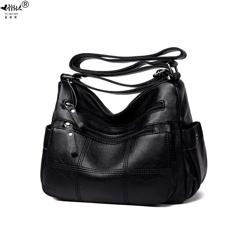 Мягкая сумка для женщин саквояж на ремне через плечо из искусственной кожи