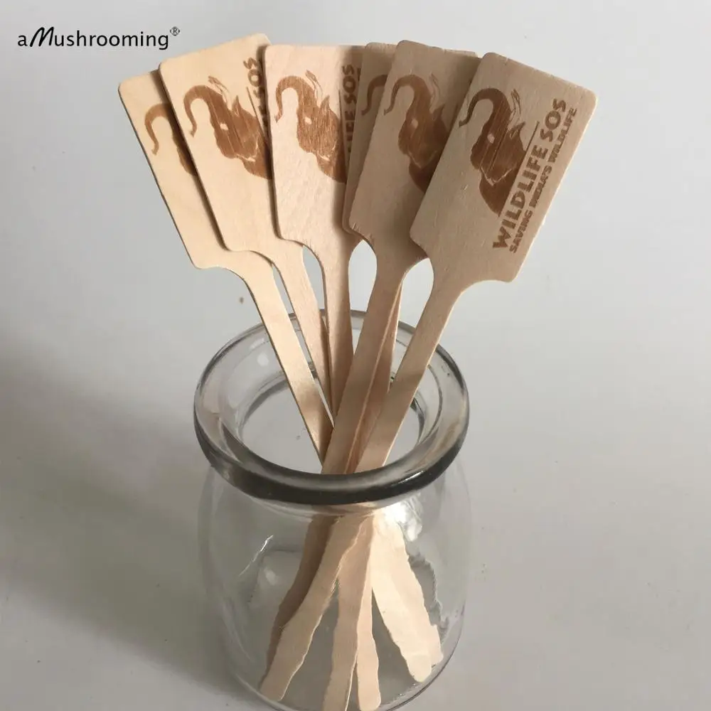 Пользовательские палочки для стейка деревянные маркеры марки с монограммой