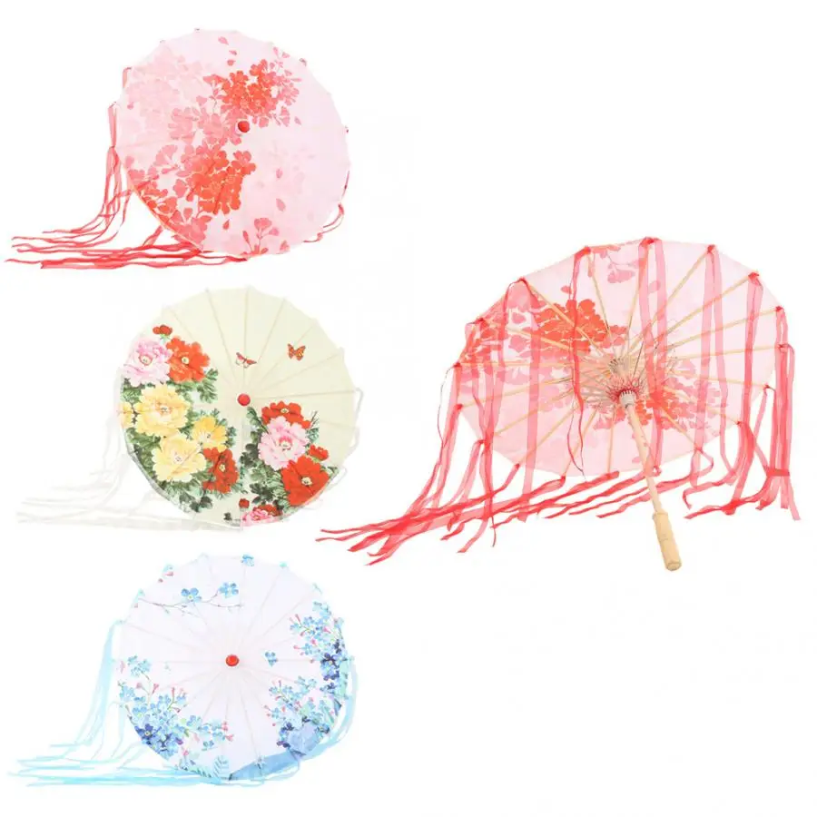 Домашний декоративный зонт зонтик из шелковой ленты художественное ремесло для