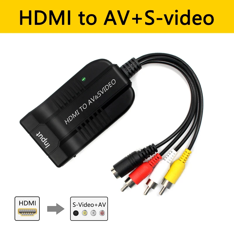Преобразователь HDMI в AV CVBS S video Композитный R L Аудио мультимедийный интерфейс