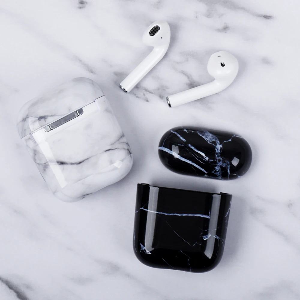 Чехол для Airpods чехол с милым мраморным покрытием Airpod 2 1 s аксессуары наушников