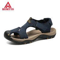 breathable summer high quality sandals genuine leather casual men beach sandals non slip fashion outdoor mens shoes big size