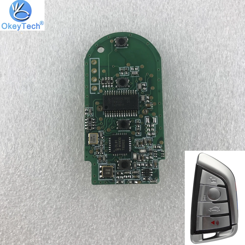 Электронная плата OkeyTech 1 шт. для BMW X5 X6 F15 F16 G30 7 Series G11 X1 F48 F39 Fob 315/433/868 МГц|Ключ от