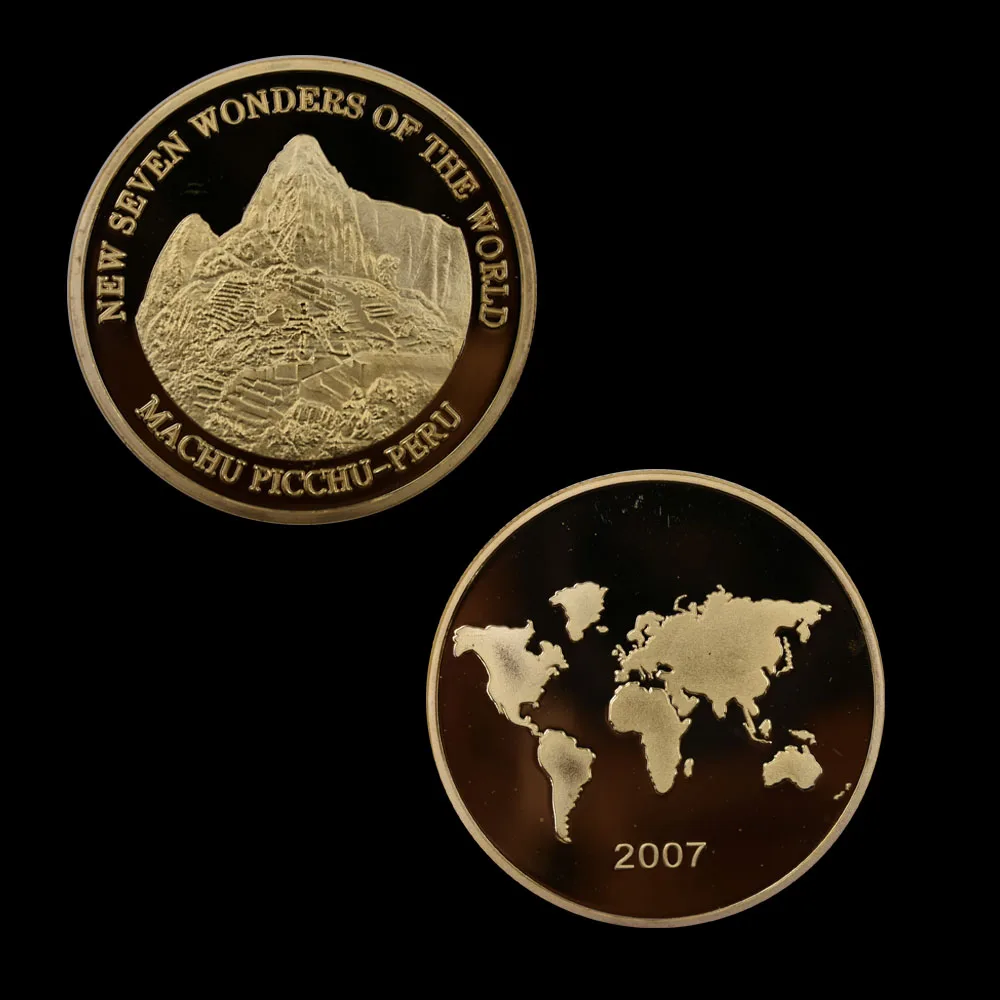 5 шт./компл. одна из семи чудес Machu Picchu руины Перу Юбилейные монеты вызов золотые