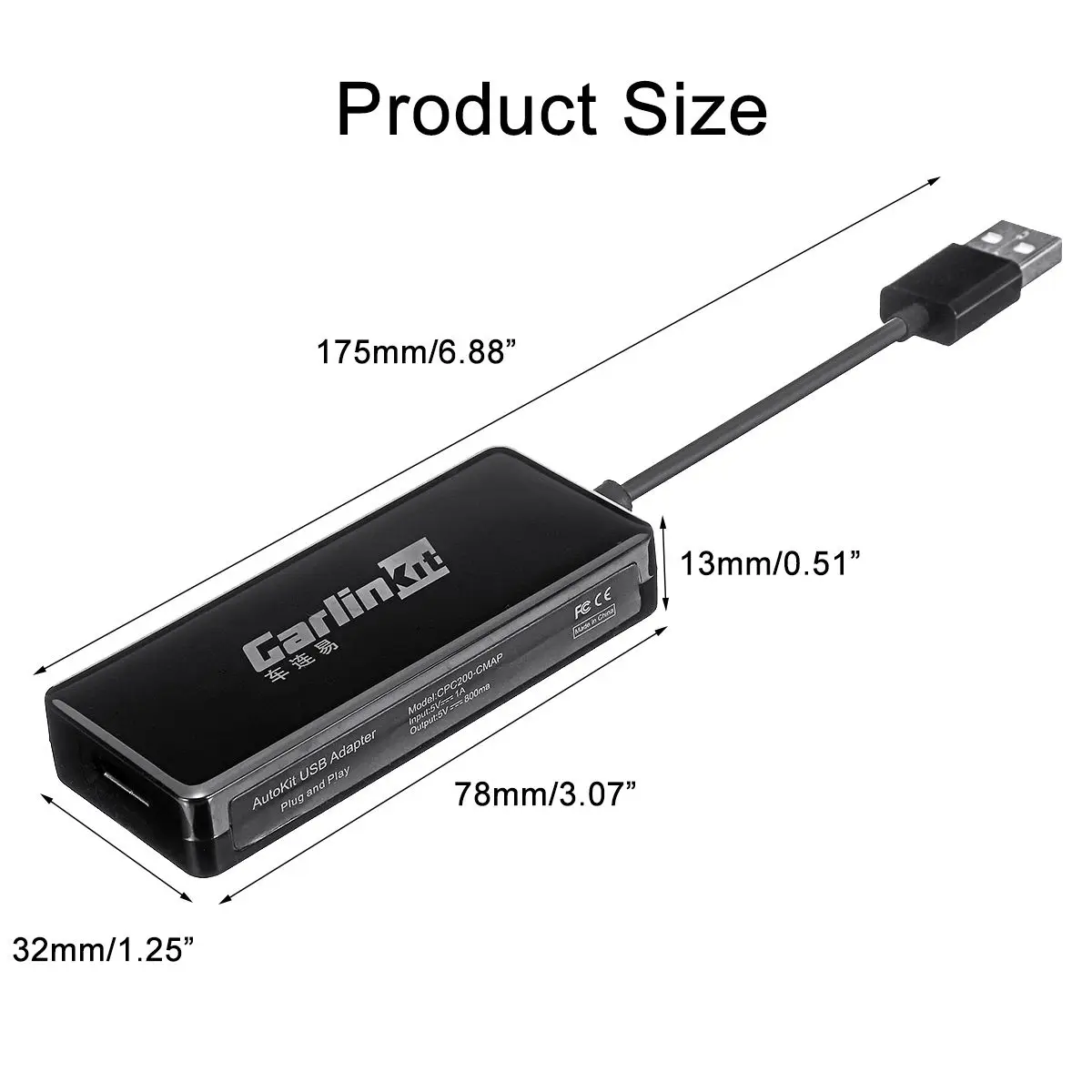 Carlinkit USB Смарт соединение Apple Carplay донгл для Android GPS навигатор плеер мини адаптер с