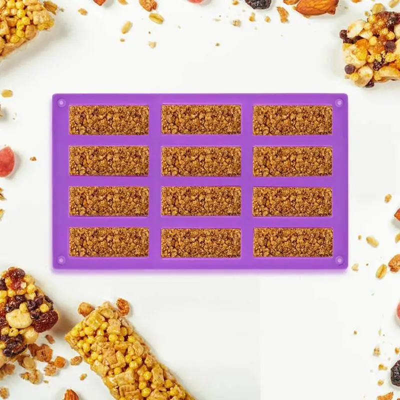 Силиконовая форма прямоугольной формы с 12 отверстиями для помадки шоколада мыла