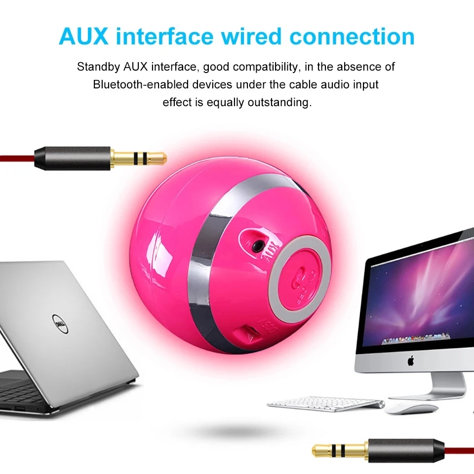 Колонка светодиодный мини беспроводной Bluetooth динамик TF USB портативные музыкальные динамики ручной Бесплатный звонок для iPhone 6 телефон ПК с микрофоном