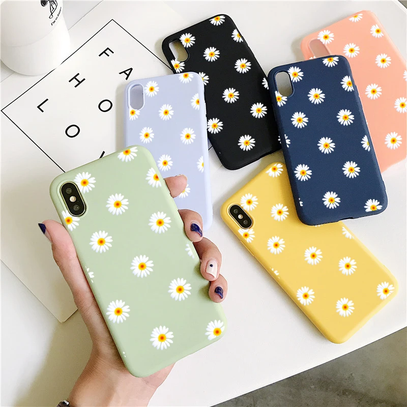 

Daisy Flower Phone Case For Huawei P40 Lite E P30 P20 P10 Mate 10 20 30 Lite Pro Plus P Smart 2020 Y6 Y7 Y9 2019 S Z Soft Fundas