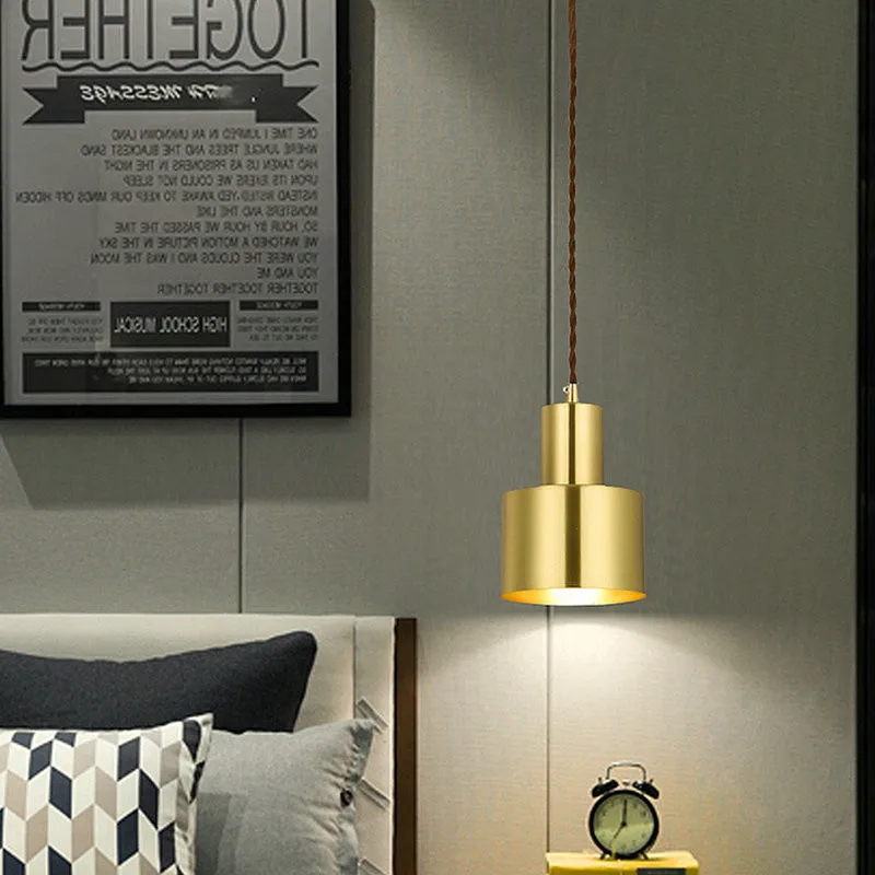 

Nordic Golden Metal Hanging Modern Decorative Lighting Living Room Bar Counter Bedroom Kitchen Balcony Corridor LED Chandelier