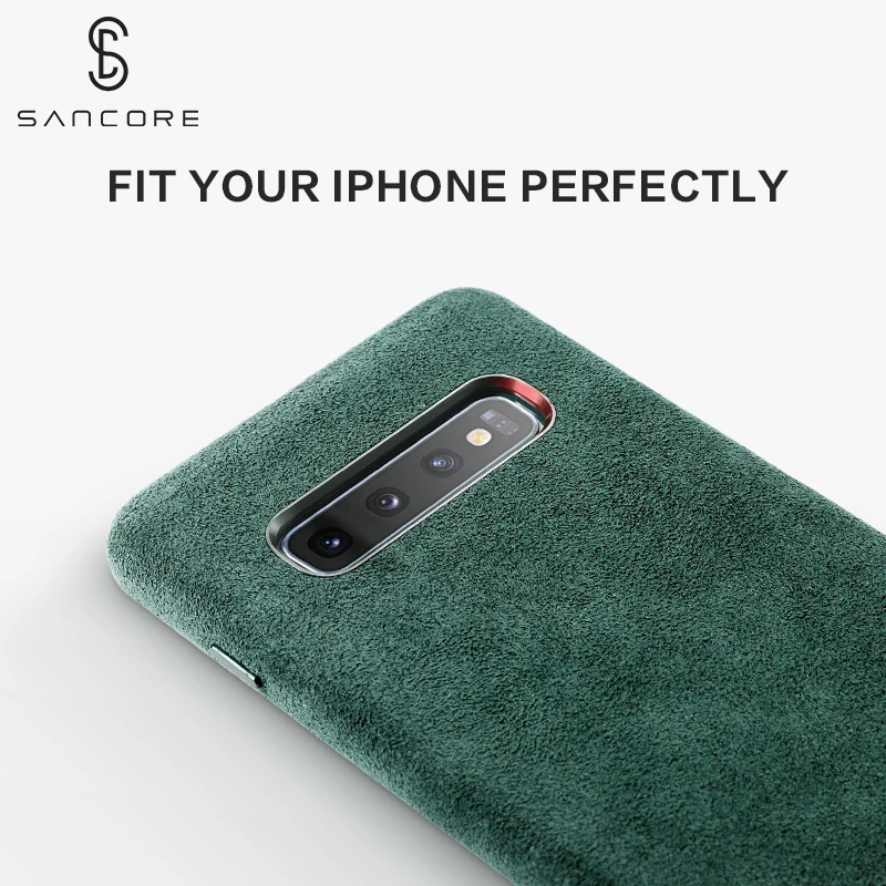 SanCore для SamSung GALAXY S10/S10+ чехол для телефона ALCANTARA модный кожаный чехол с полной защитой Роскошный деловой чехол для телефона Sue