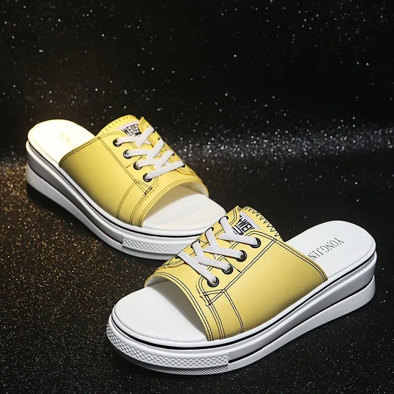 

Loafers House Slippers Platform Women Luxury Shoes Slides Heeled Mules Black Sandals Pantofle Designer Soft Summer High Beige 20