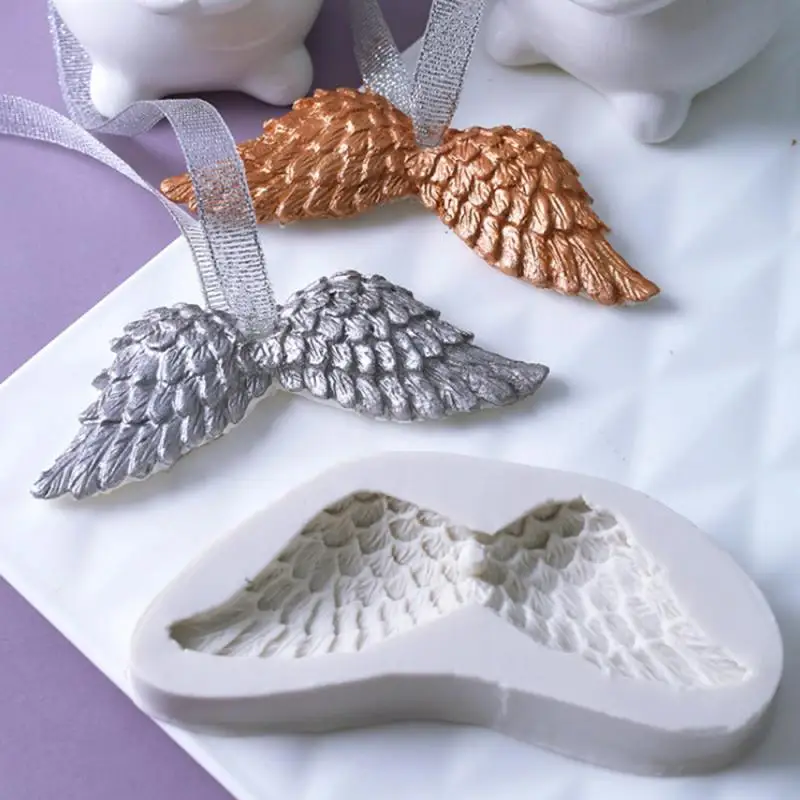 

Angel Wing Silicone Mold Fashion Pendant Mold DIY Cake Mold Baking Accessories Creative Hand Baking Tools Cake Decorating Tools