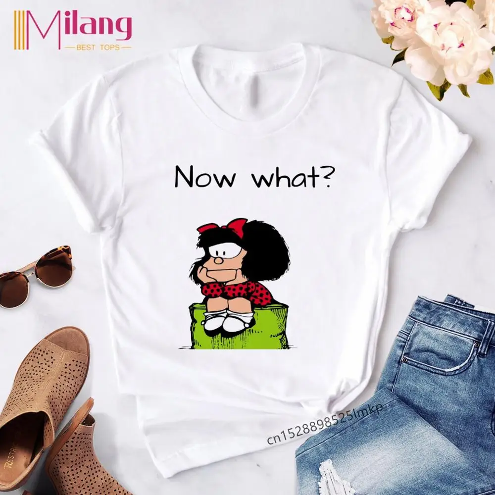 Футболка женская мультяшная с коротким рукавом в стиле Харадзюку