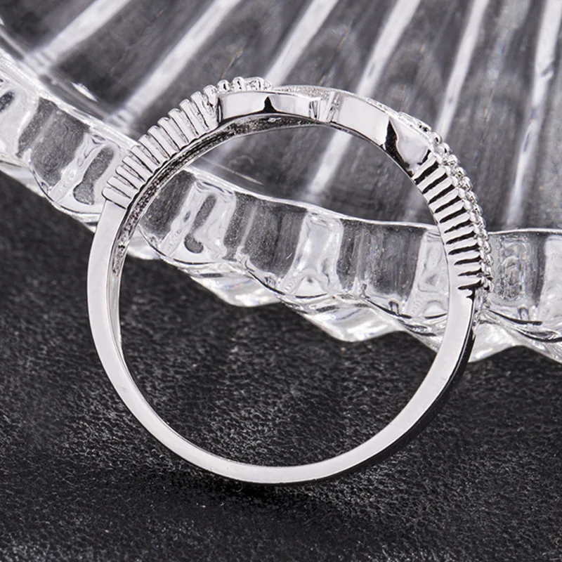 Кольцо бесконечности из стерлингового серебра 925 пробы с фианитом CZ дамское