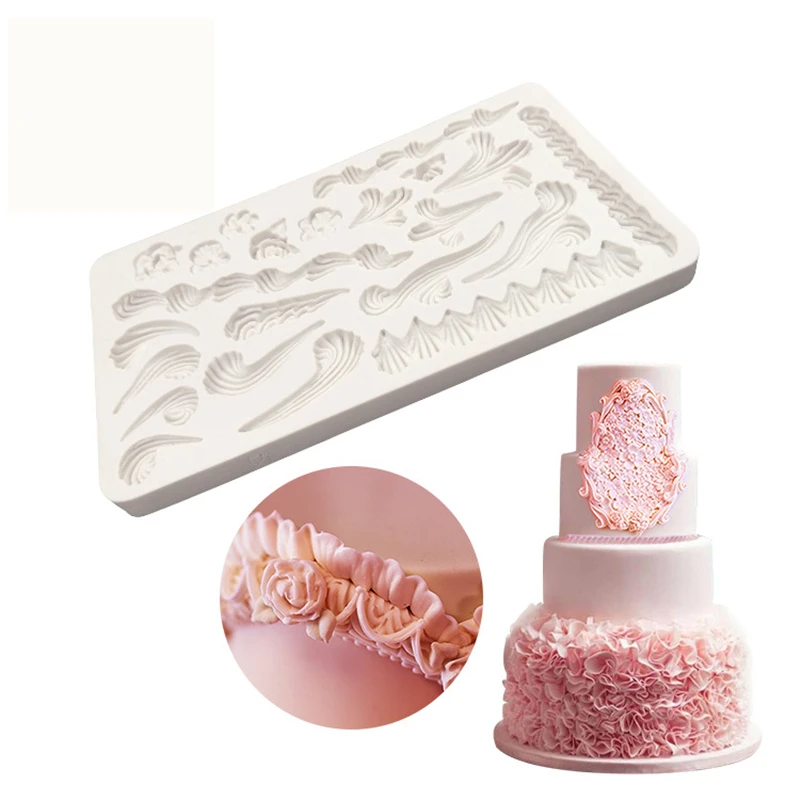

3D Fondant Cake Silicone Resin Mold Cake Pastry Chocolate Decoration Tool Edging Pattern DIY Kitchen Baking Accessories P38