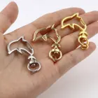 10 шт.компл. новый брелок для ключей с дельфином, модный брелок, аксессуары сделай сам, застежка-карабин, оптовая продажа, подарок, ювелирные изделия