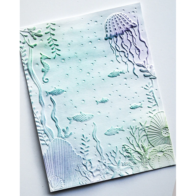 Новинка 2021 г. рельефная папка для изготовления объемного фона подводного мира