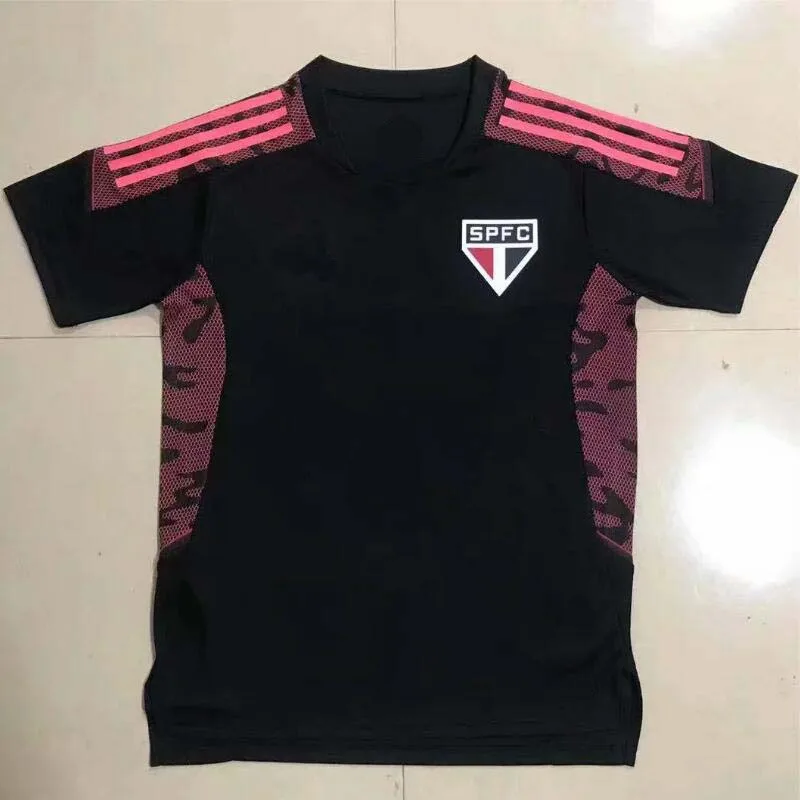 

21 22 new Sao Paulo Black training suit soccer DANI ALVES men Luciano Igor Gomes Luan Pablo shirt 2022 Sao Paulo football shirt