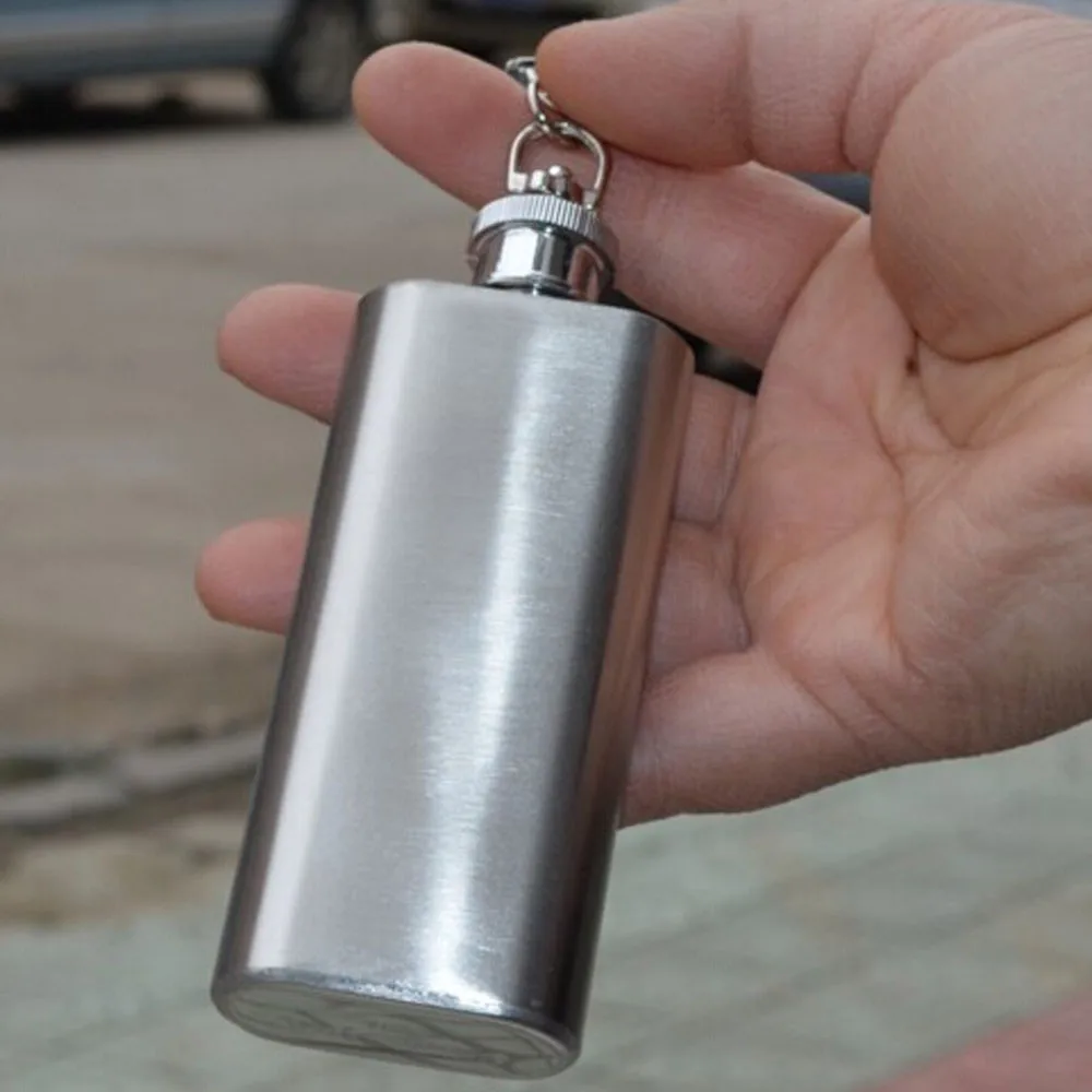 Фляжка для спирта нержавеющая сталь 2 унции брелок ключей мужской аксессуары
