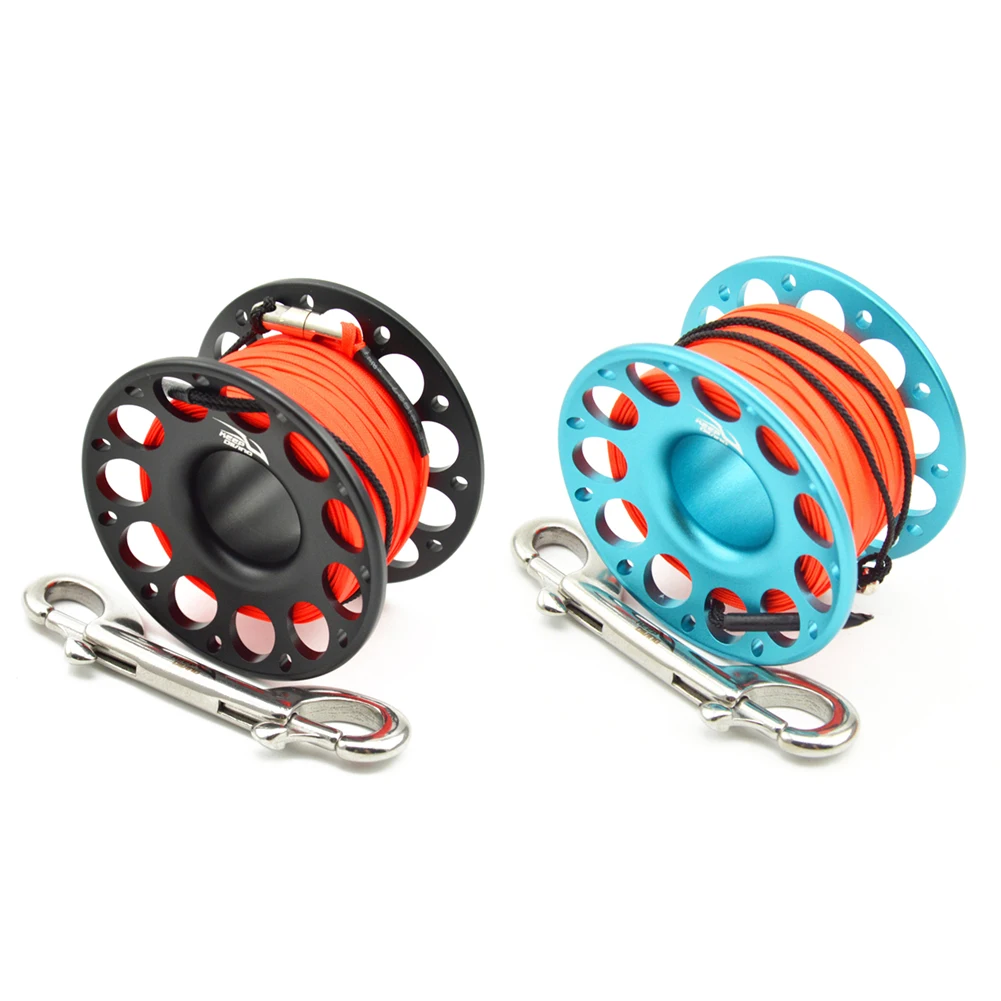 Катушка алюминиевая для подводного плавания бобина на палец с двухсторонним